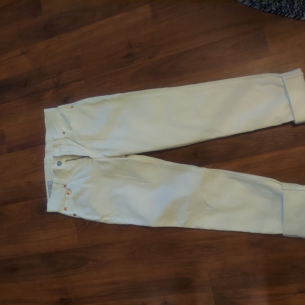 GAP Off-White Mid-Rise Jeans